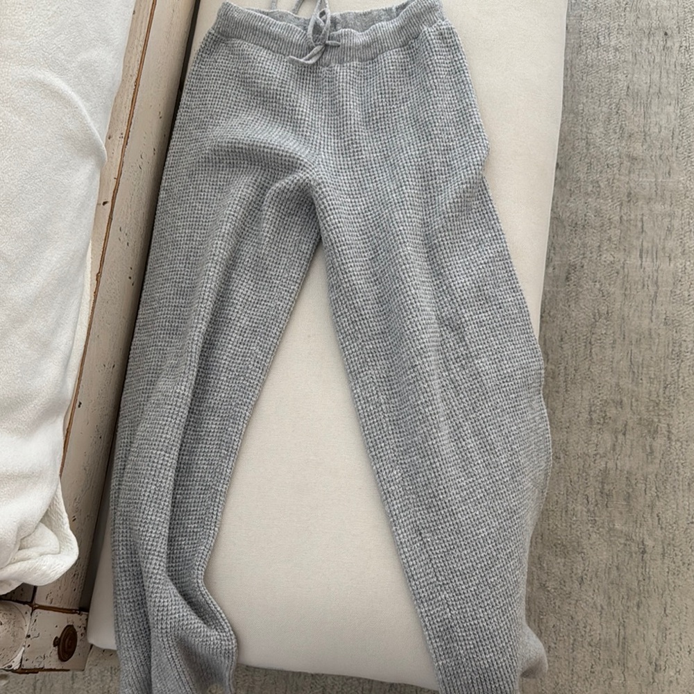 Cozy Grey Knit Pants